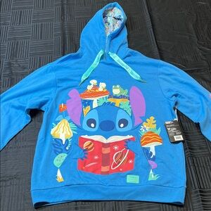 Disney Loungefly Blue Hoodie Stitch Adult XL